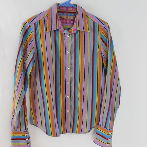 Robert Graham Tops - Robert Graham Women's Striped Shirt (flaw/upcycle)